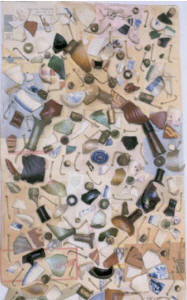 "James Brown Mandala" (1979) by Sari Dienes, made from shards excavated in the cellar.